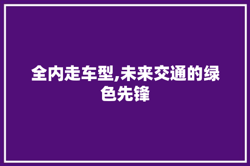 全内走车型,未来交通的绿色先锋