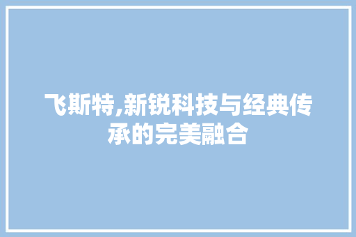 飞斯特,新锐科技与经典传承的完美融合
