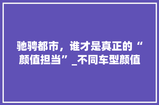 驰骋都市，谁才是真正的“颜值担当”_不同车型颜值大比拼