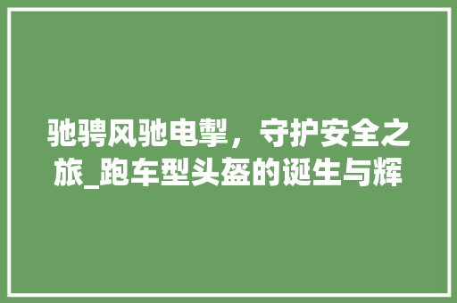 驰骋风驰电掣，守护安全之旅_跑车型头盔的诞生与辉煌