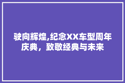 驶向辉煌,纪念XX车型周年庆典，致敬经典与未来