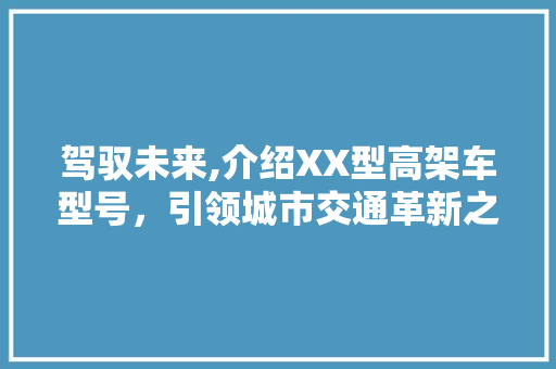 驾驭未来,介绍XX型高架车型号，引领城市交通革新之路