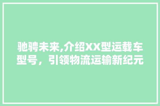 驰骋未来,介绍XX型运载车型号，引领物流运输新纪元