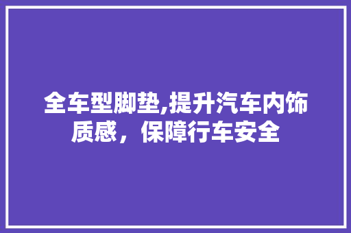 全车型脚垫,提升汽车内饰质感，保障行车安全