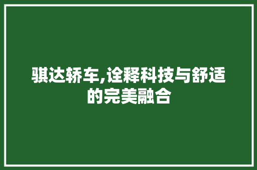 骐达轿车,诠释科技与舒适的完美融合 变速箱配件