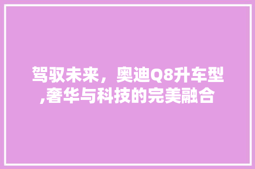 驾驭未来，奥迪Q8升车型,奢华与科技的完美融合 汽车配件
