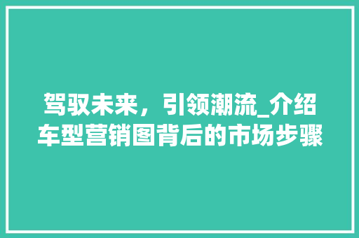 驾驭未来，引领潮流_介绍车型营销图背后的市场步骤 车身配件