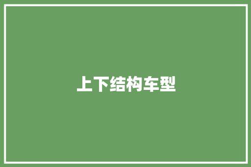 上下结构车型