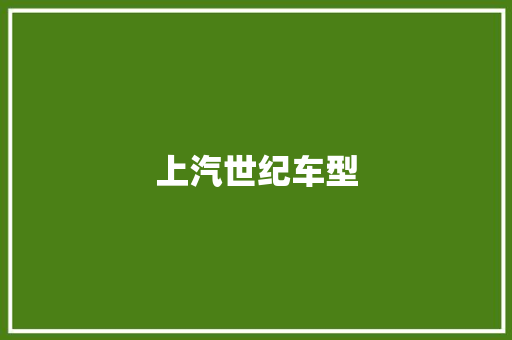 上汽世纪车型