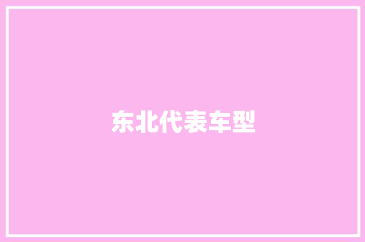 东北代表车型