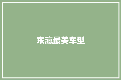 东瀛最美车型
