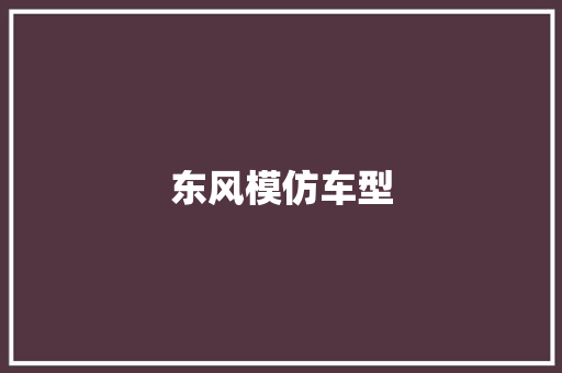 东风模仿车型