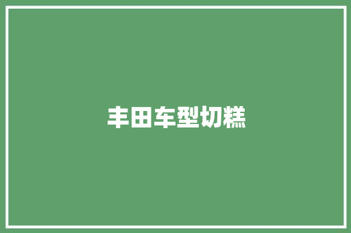 丰田车型切糕