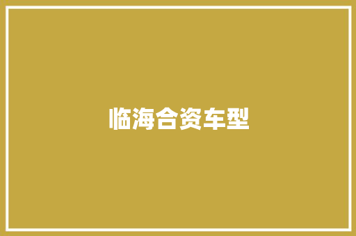 临海合资车型