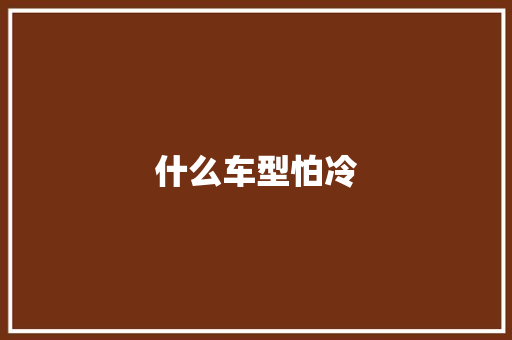什么车型怕冷