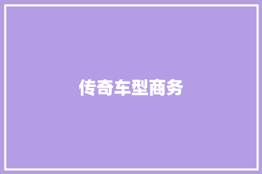 传奇车型商务