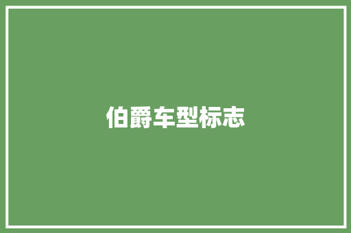 伯爵车型标志