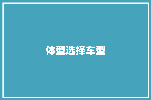 体型选择车型