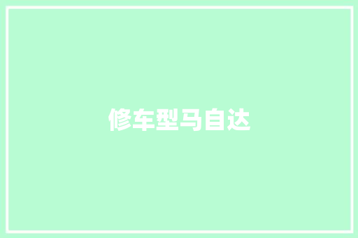 修车型马自达