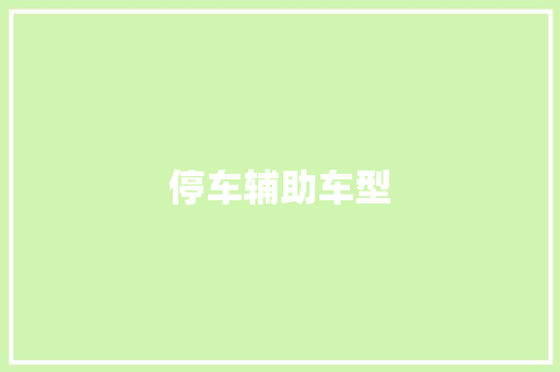 停车辅助车型