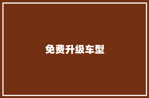 免费升级车型