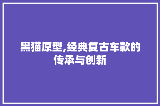 黑猫原型,经典复古车款的传承与创新