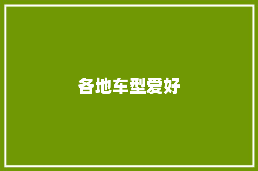 各地车型爱好