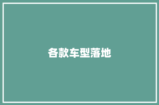 各款车型落地