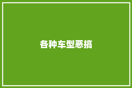 各种车型恶搞