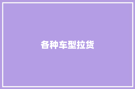 各种车型拉货