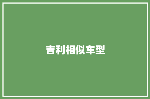 吉利相似车型