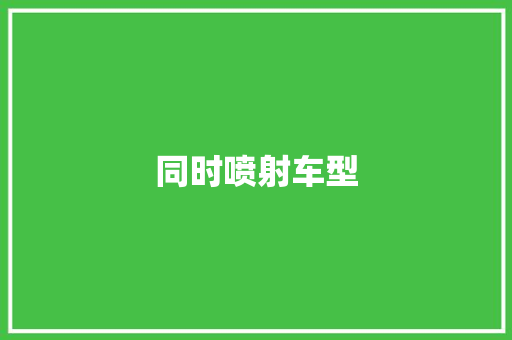 同时喷射车型