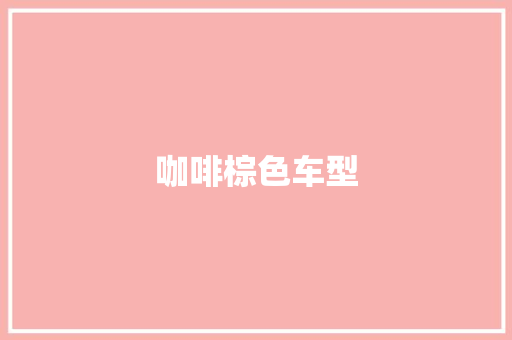 咖啡棕色车型