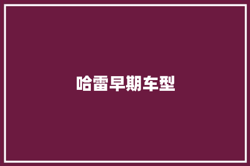 哈雷早期车型