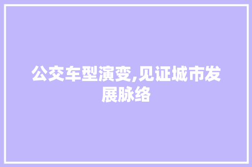 公交车型演变,见证城市发展脉络