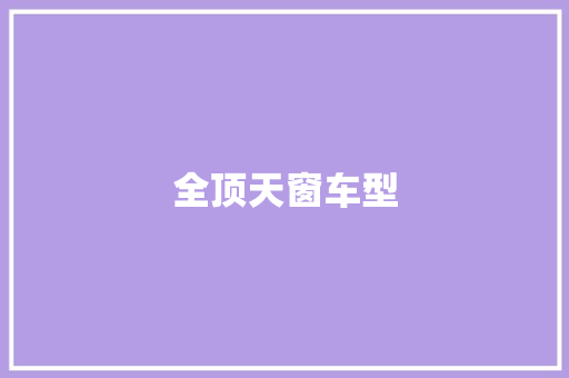 全顶天窗车型