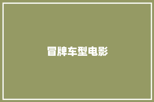 冒牌车型电影