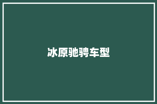 冰原驰骋车型