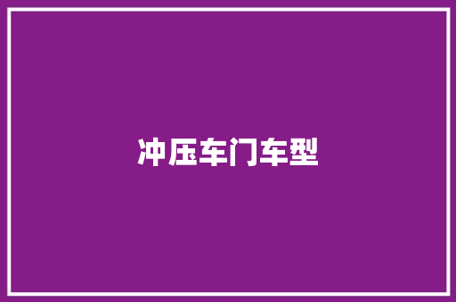冲压车门车型