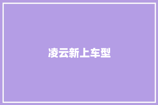 凌云新上车型