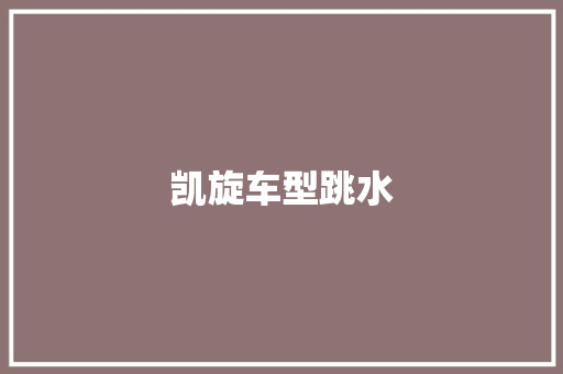 凯旋车型跳水