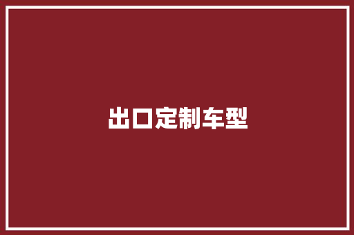 出口定制车型