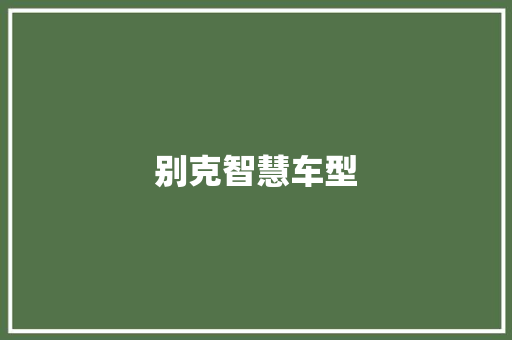 别克智慧车型
