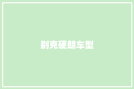 别克硬朗车型