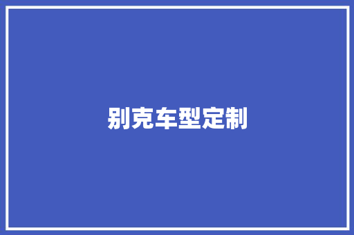 别克车型定制