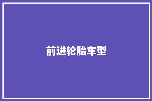 前进轮胎车型