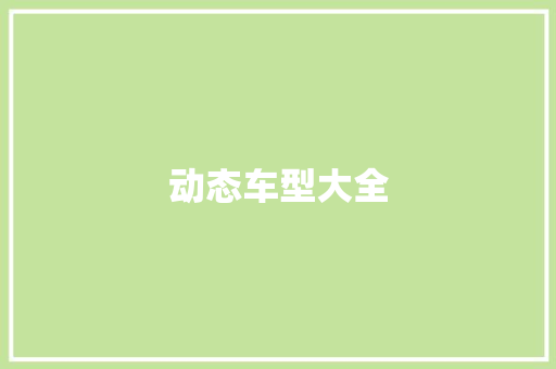 动态车型大全