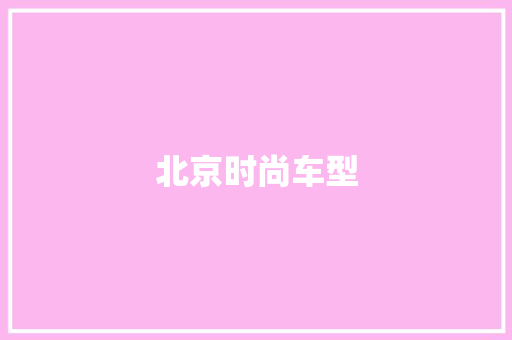 北京时尚车型