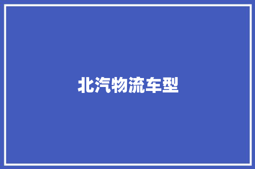 北汽物流车型