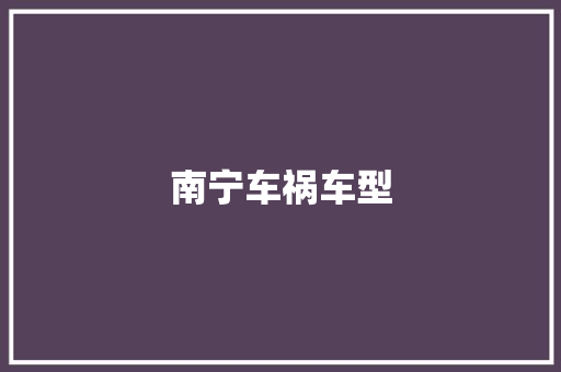 南宁车祸车型